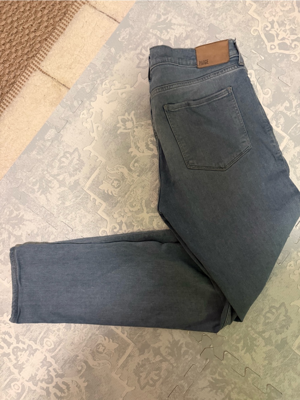 PAIGE Men's Slim Straight Jeans in Faded Navy